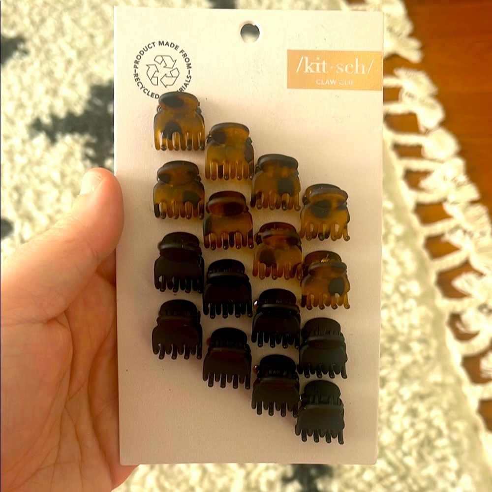Kitsch Claw Clips Set in Brown and Black
